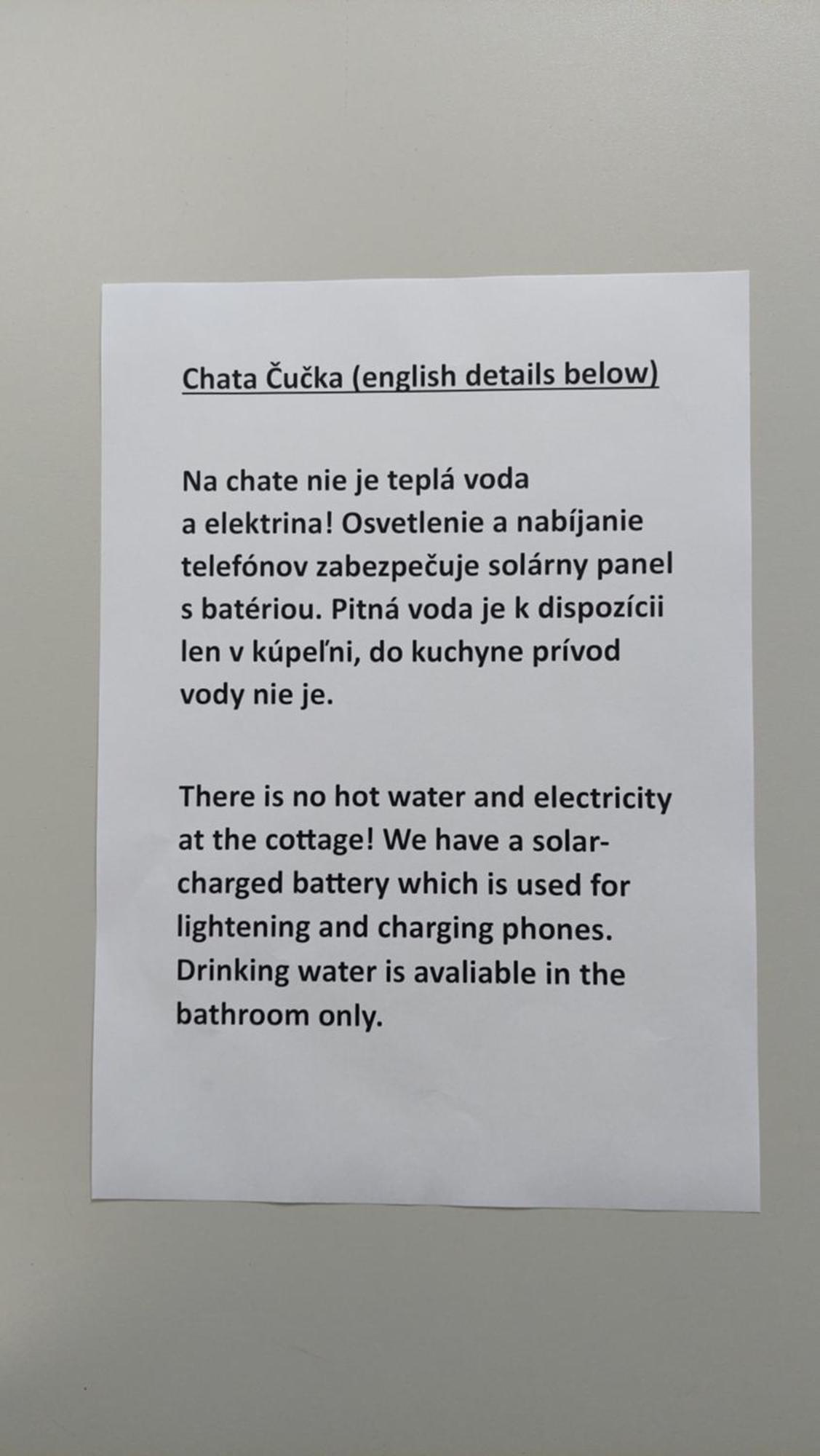Вилла Chata Cucka Прибылина Экстерьер фото